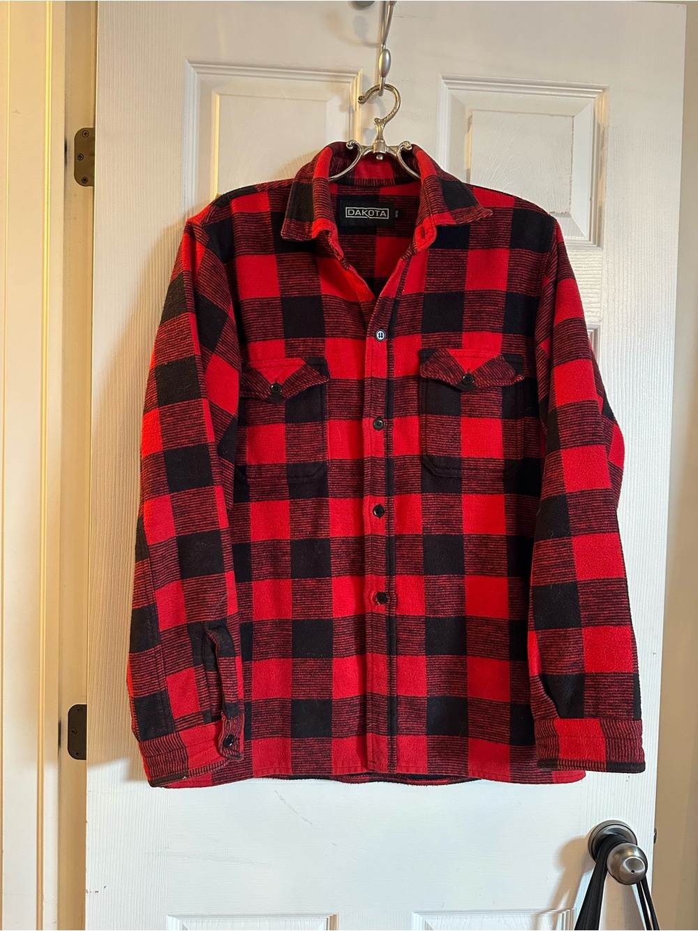 Dakota Men's Red & Black Buffalo Plaid Shirt Jacket